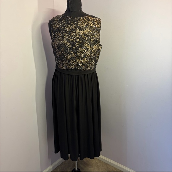 R & M Richards Black Dress with Lace Jacket, Excellent, Size 16 - Picture 7 of 15